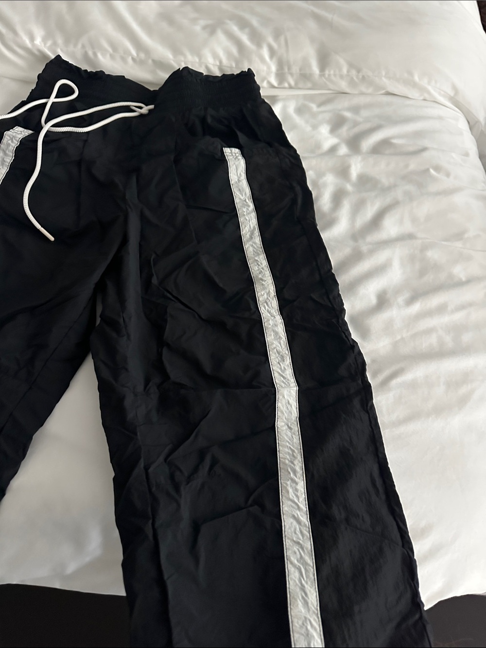 Free People Black Jogger Pants with White Stripe size Medium - Picture 5 of 11